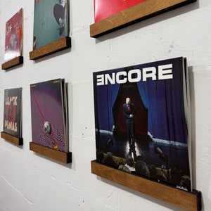 Set of Vinyl record ledge,Floating record shelves,Vinyl record wall shelf,Album wall mount,Lp record holder,Record wall display