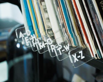 Multi-purpose Acrylic Shelf Dividers, A-Z Record, Book & Document
