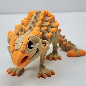 Skeleton Ankylosaurus - Realistic and Articulated Flexi Fidget Toy- Customizable 3D Print