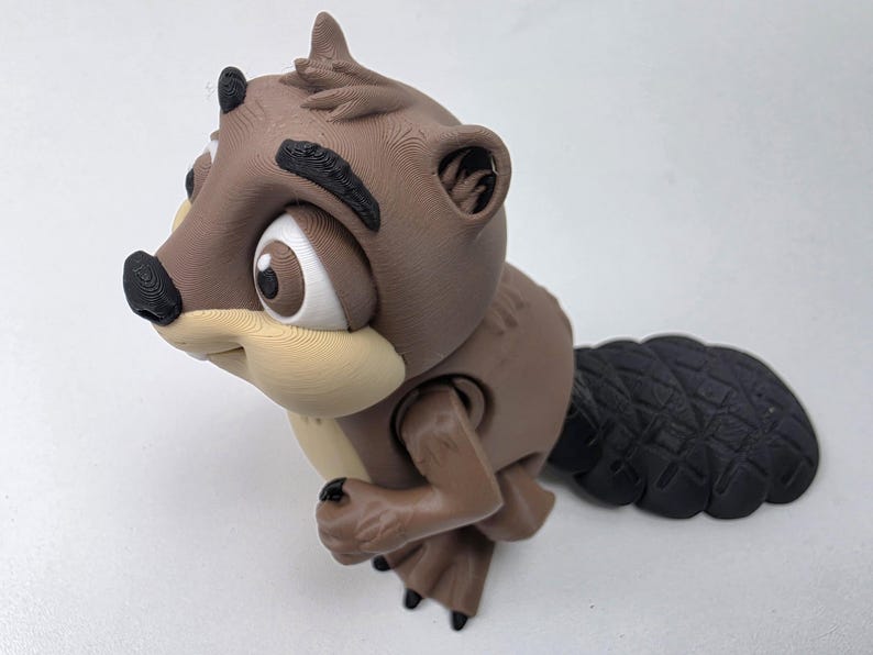 3D Printed Beaver - Articulated Fidget Toy - Customizable Realistic ...
