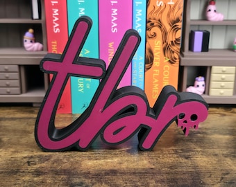 TBR Bookshelf Sign - 3D Printed Reader Book Decor - Reading Nook & Bookish Library Accessories