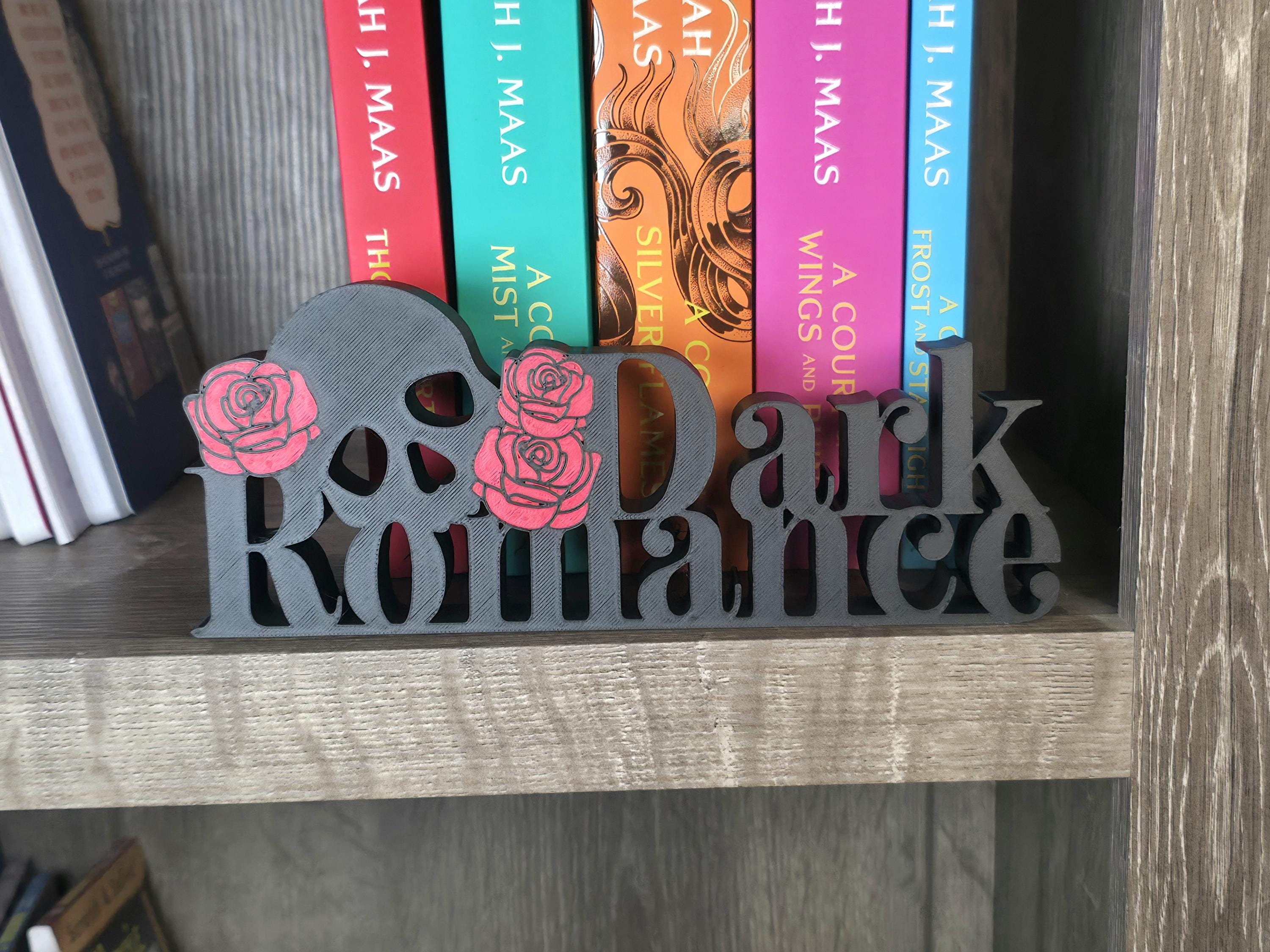 Romance Library Sign Dark Romance Bookshelf Sign - 3D Printed Reader Book Decor - Reading ...