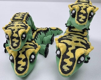 Mini Crested Gecko - Realistic and Articulated Flexi Fidget Toy- Customizable 3D Print