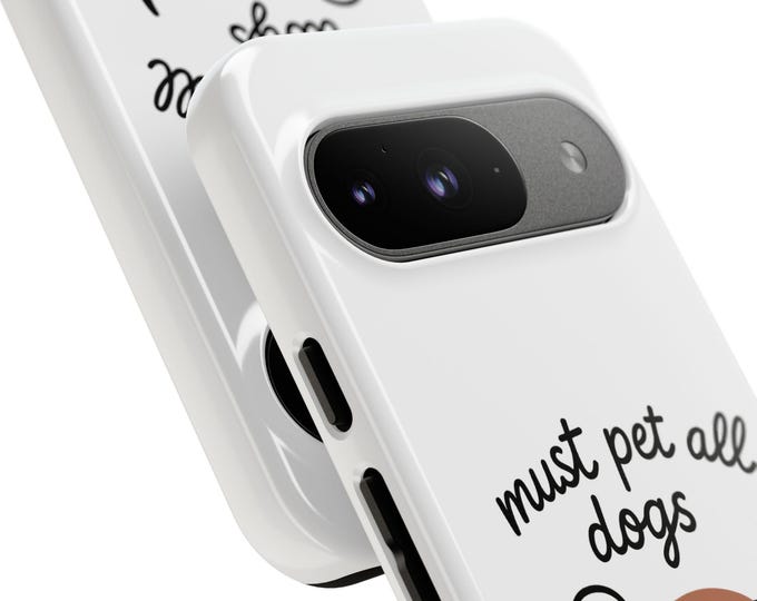 Must Pet All Dogs phone case | dachshund dog illustration tough case