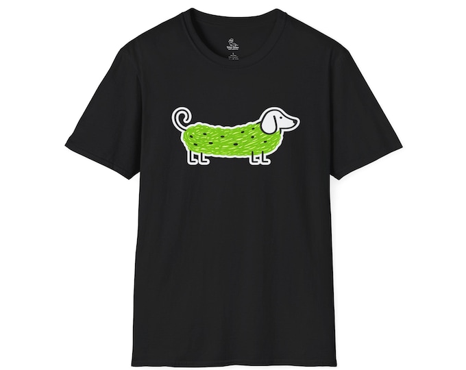 Doodle Pickle Dachshund T-Shirt | Cute Sausage Dog Illustration