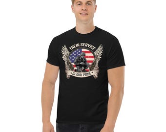 Patriotic Military T-Shirt: Veteran Support, American Flag Graphic