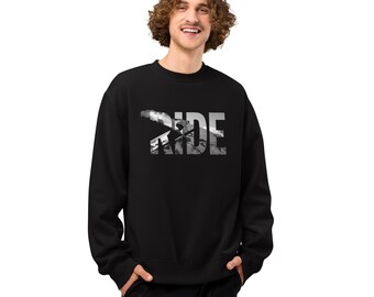 RIDE Snowboard Oversized heavyweight sweatshirt – Snowboarding Lover Hoodie for Men & Women