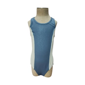 Blue shimmer leotard, gymnastics leotard, audition leotard, Dance convention wear, Girls activewear, dance photos set, recital gift, sz 4t