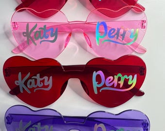 Katy Perry heart glasses | Lifetimes Tour | Teenage dream | Prism | concert accessories