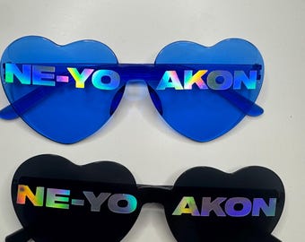 Ne-yo and Akon | Nights like this | Arena Tour | Tour Heart Glasses | Concert Accessories |
