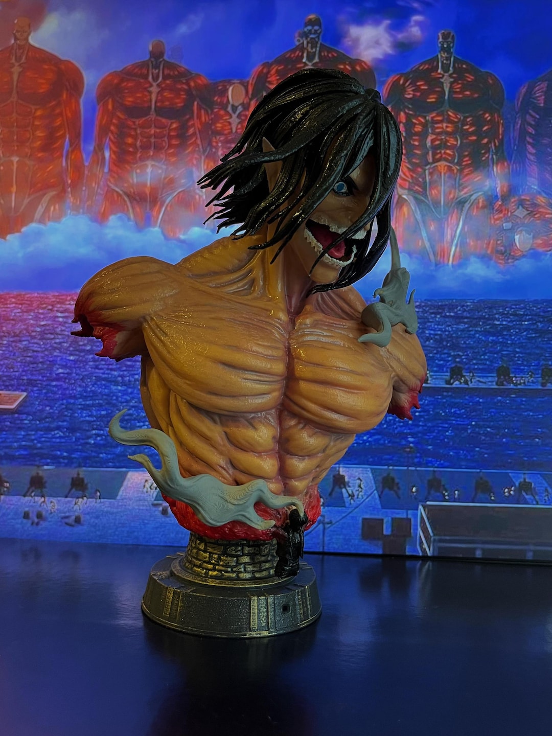 Attack on Titan Eren Yeager Titan Form Action Figure | Collectible - Attack On Titan Eren Figure No Towel