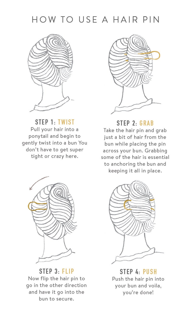 The Dolly Hair Pin Stick Etsy