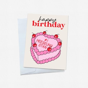 Carte de gâteau d'anniversaire ENHYPEN — articles de papeterie kpop