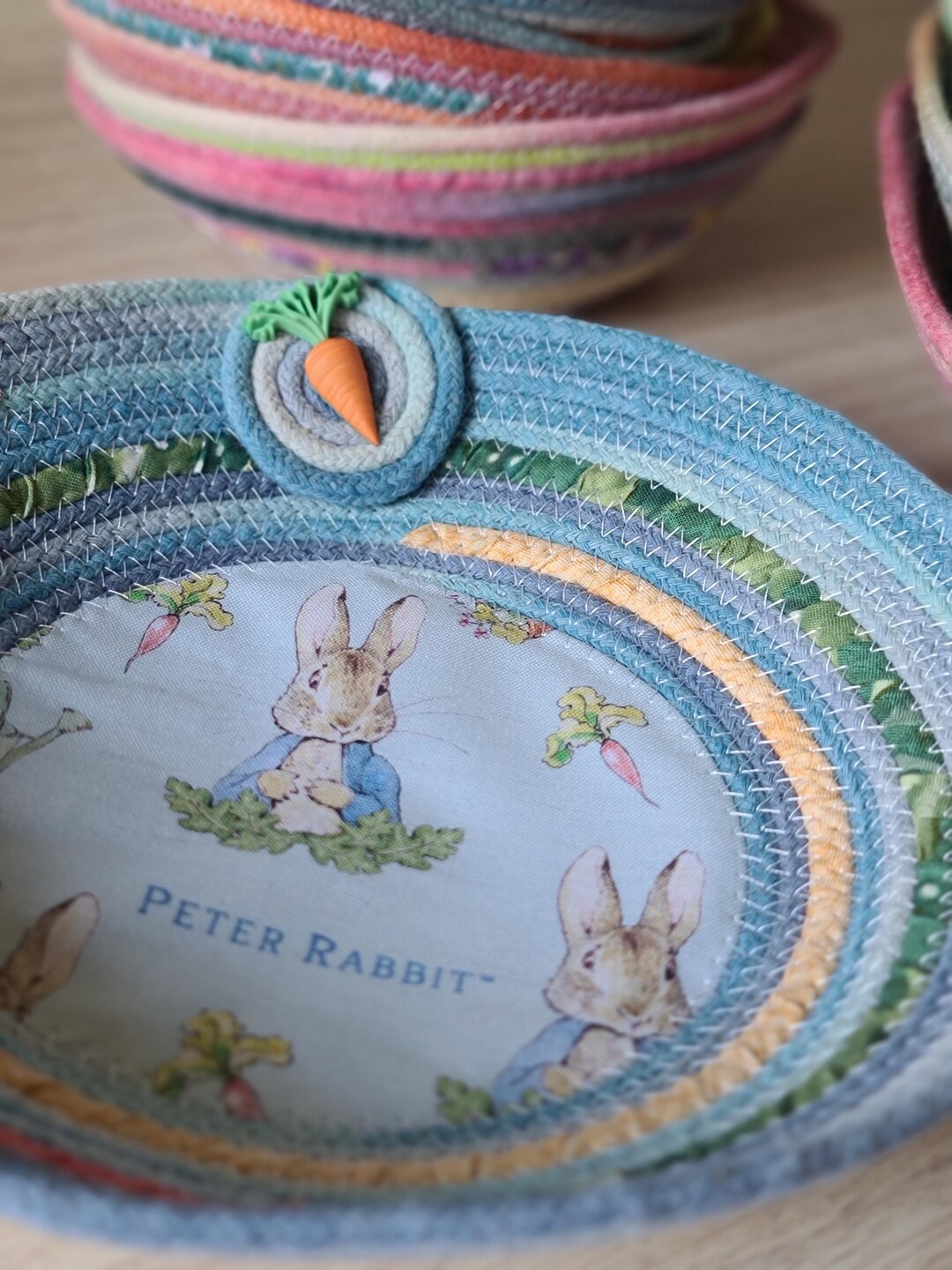 Handmade Peter Rabbit Rope Bowl, Perfect for Entryway or Gift Basket - Etsy