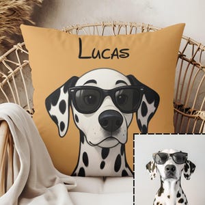 Almohada personalizada con dibujos de mascotas l Almohada personalizada con retrato de perro l Regalo para amantes de las mascotas l Almohada personalizada de regalo l Almohada personalizada