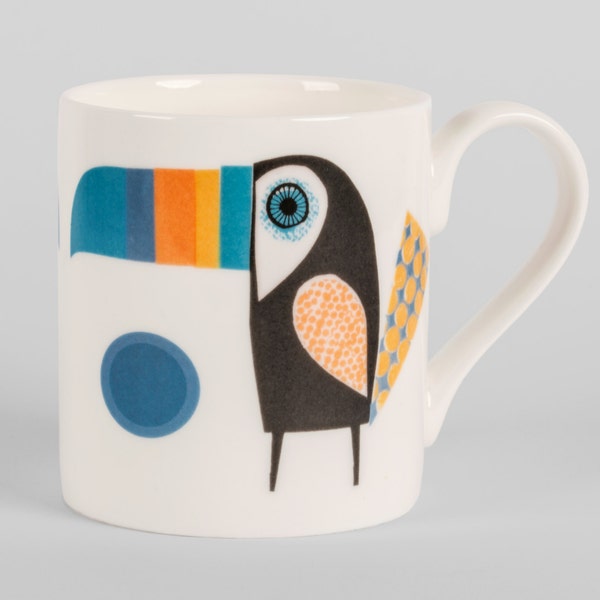 Mr Beaky bone china mug by Jane Ormes