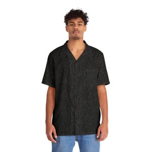 Spinnennetz Hawaiihemd: Gothic Halloween Button Down - Gruselige Bademode Bild 2