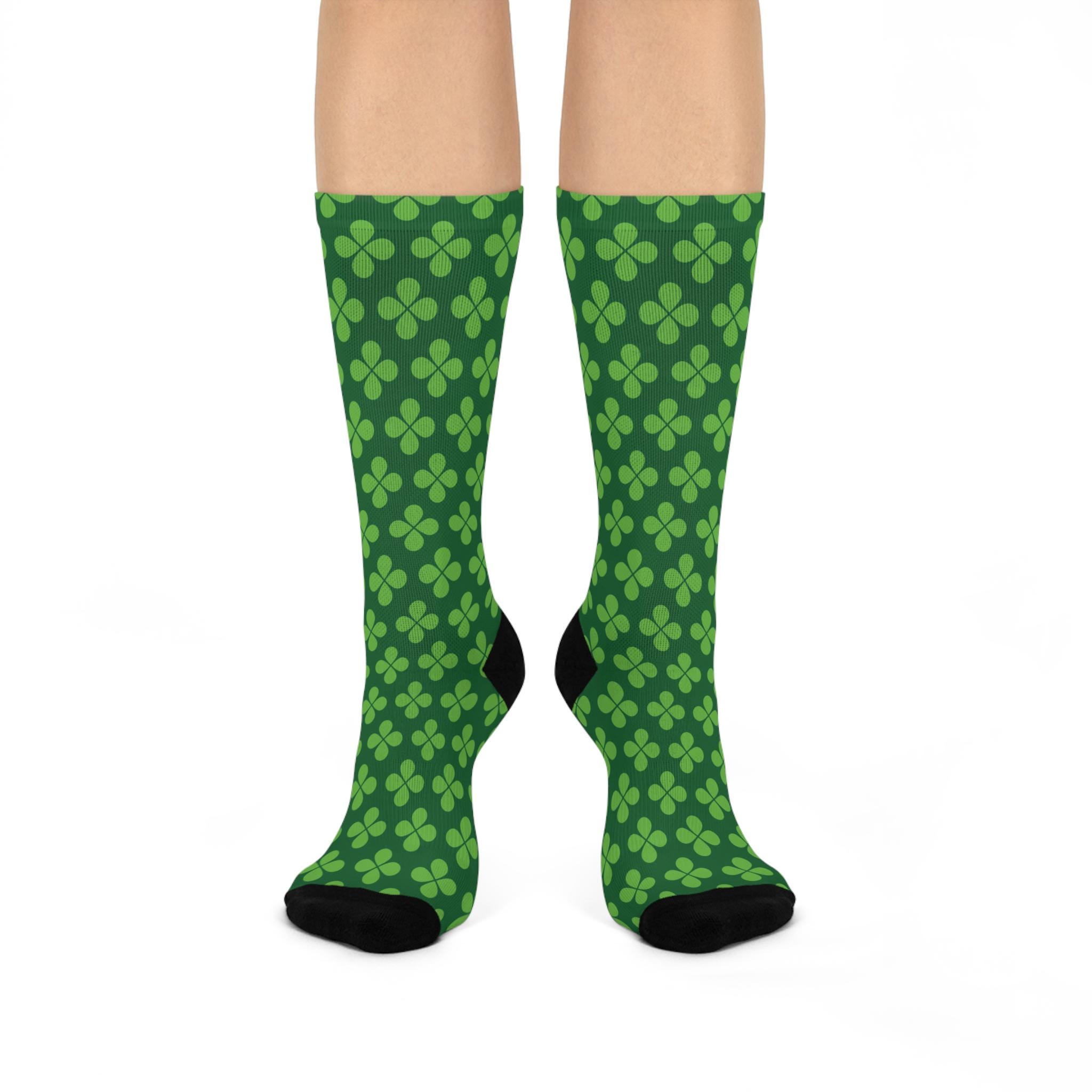 Calzini da uomo San Patrizio Verde Irlandese con Abiti a Righe Bianche - Italia Calzini da uomo San Patrizio Verde Irlandese con Abiti a Righe Bianche - Italia