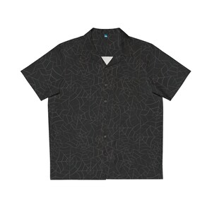 Spinnennetz Hawaiihemd: Gothic Halloween Button Down - Gruselige Bademode Bild 6