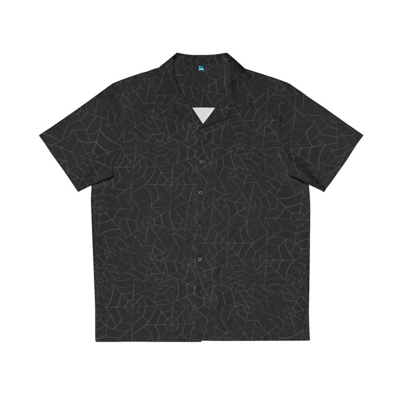 Spinnennetz Hawaiihemd: Gothic Halloween Button Down - Gruselige Bademode Bild 6