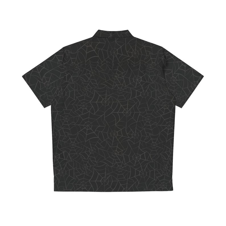 Spinnennetz Hawaiihemd: Gothic Halloween Button Down - Gruselige Bademode Bild 7
