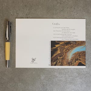 Karte mit Gedicht und Kunstdruck für einen besonderen Menschen mit Sternzeichen Krebs