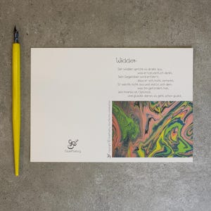 Karte mit Gedicht und Kunstdruck für einen besonderen Menschen mit Sternzeichen Widder