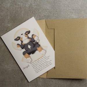 Hunde-Schneeengel, Karte mit Gedicht und Zeichnung, Gleepoetry