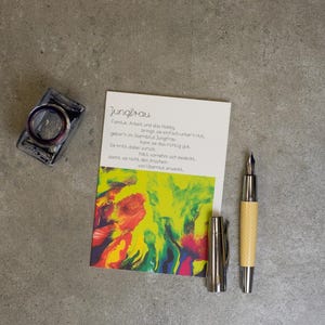 Karte mit Gedicht und Kunstdruck für einen besonderen Menschen mit Sternzeichen Jungfrau