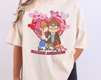 Disney Up Film Shirt, Carl Ellie Valentinstag Shirt, Disney Valentinstag T-Shirt, Disney Flitterwochen Shirt, Jubiläum Shirt, Disney Pixar Shirt