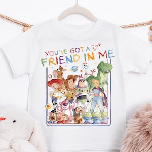 Retro Disney Toy Story You've Got A Friend In Me Shirt, Woddy Jessie Buzz Kids Shirt, Toy Story Characters T-Shirt, Disneyland Trip Tees