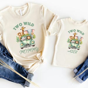 Two Wild Safari Birthday Shirt, 2nd Birthday Safari Shirt, Cute Two Wild Kids Shirt, Animals Driving Safari Shirt, Second Birthday Party Tee
