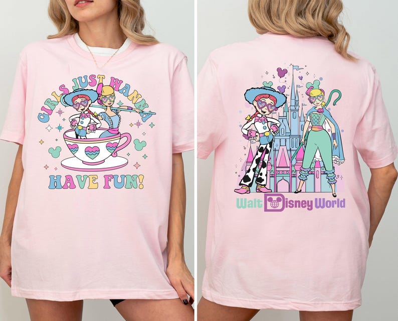 Toy Story Jessie Bo Peep Summer Shirt, Disney Girls Just Wanna Have Sun T-shirt, Toy Story Besties T Shirt, Wdw Girls Summer Trip Tee