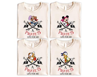 Mickey & Friends A Pirate's Life For Me Shirt, Disney Cruising T-Shirt, Disneyland Family Cruise Trip Shirt, Disneyland Summer Vacation Tee