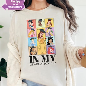 Princess Belle Graduation Shirt, In My Graduation Era T-Shirt, Disney Graduate Class Of 2025 Shirt, Disneyland Family Graduation Senior Tee