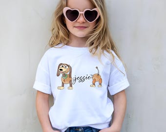 Personalized Slinky Dog Shirt, Toy Story Sweatshirt, Disney Dog Lover Gift, Custom Name Toy Story Slinky Dog T-Shirt, Disneyland Trip Tees