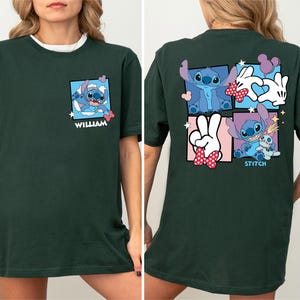 Retro Stitch Portrait Shirt, Custom Name Stitch T-Shirt, Disney Lilo And Stitch Tee, Stitch Aloha Sweater, Stitch Lover Sweatshirt