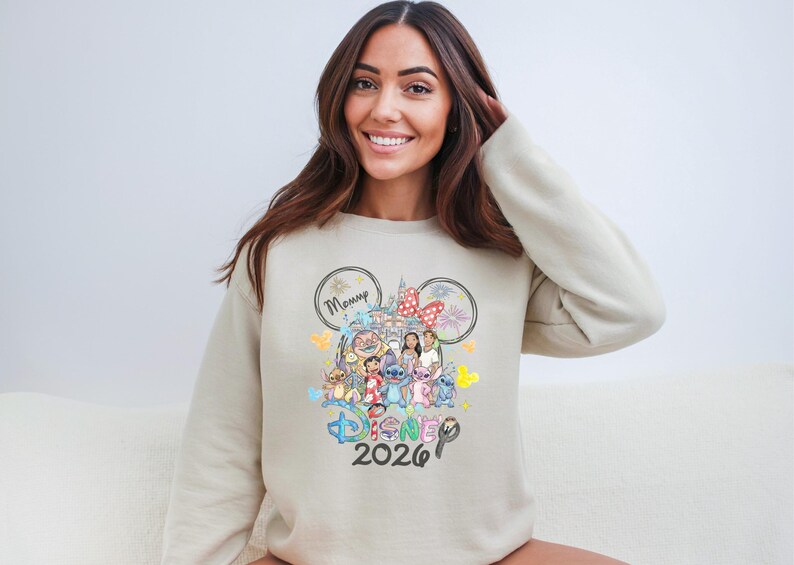 Custom Name Stitch Shirt, Stitch and Friends T-Shirt, Lilo and Stitch Tee, Disney Trip Family Matching Sweatshirt, Magic Kingdom Tee