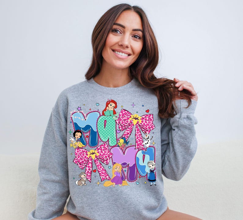 Disney Princess Mama Shirt, Princess Ariel Elsa Snow White Mama T-Shirt, Disney Mother's Day Tees, Disneyland Mom Trip Tee, Disney Mom Shirt