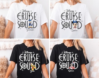 Custom Disney Cruise Squad 2025 Shirt, Mickey & Friends Cruising Shirt, Disney Pirate Shirt, Disneyland Family Vacation Matching Shirt