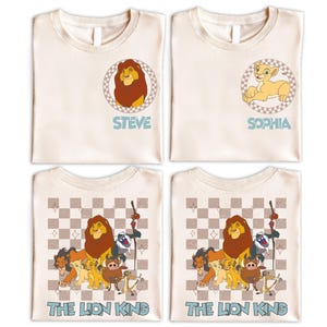 Chemise à carreaux rétro Le Roi Lion, chemise Disney Mufasa Simba Nala, chemise Hakuna Matata, chemise Safari Disney, chemise Animal Kingdom