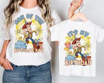C'est mon anniversaire shérif chemise Woody, chemise Toy Story Woody anniversaire garçon, t-shirt personnalisé famille Disney assorti, chemise anniversaire Disney Pixar