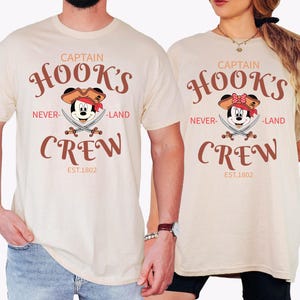 Disney Pirate Shirt, Mickey And Minnie Captain Hook's Neverland Crew Shirt, Disney Cruise Matching Shirt, Disneyland Cruising Trip Tee,