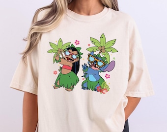 Disney Stich und Lilo Shirt, Disney Ohana Stitch T-Shirt, Disney Sommer Urlaub Shirt, Disneyland Besties Reise Shirt, Sommer Strand Shirt