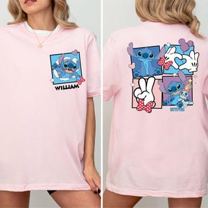 Retro Stitch Portrait Shirt, Custom Name Stitch T-Shirt, Disney Lilo And Stitch Tee, Stitch Aloha Sweater, Stitch Lover Sweatshirt