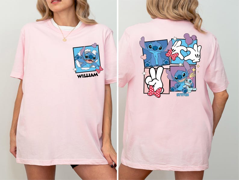 Retro Stitch Portrait Shirt, Custom Name Stitch T-Shirt, Disney Lilo And Stitch Tee, Stitch Aloha Sweater, Stitch Lover Sweatshirt