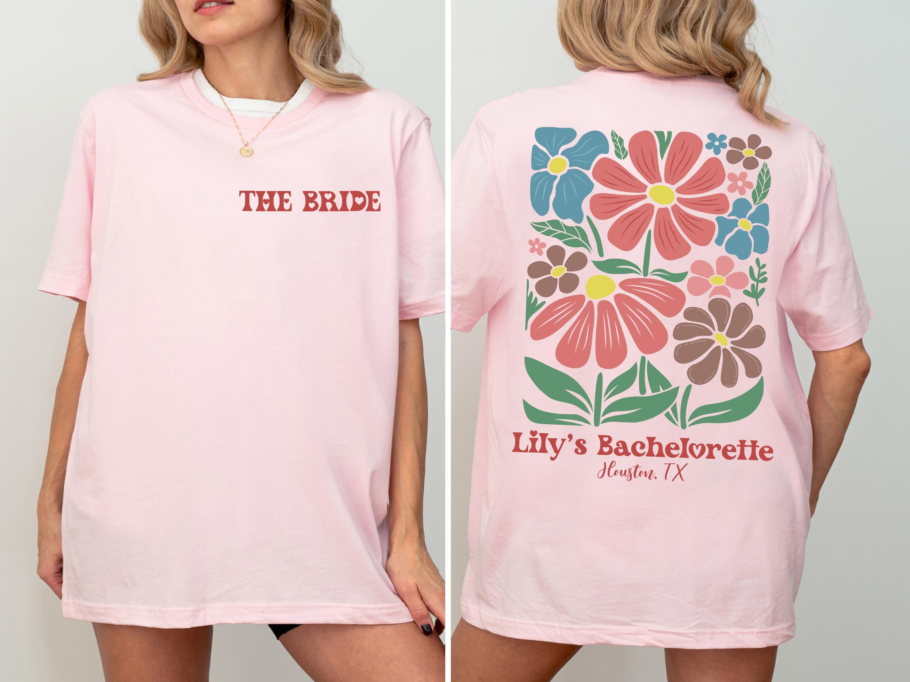 Wildflower Bachelorette Party Shirt, Custom Floral Bridesmaid Shirt, Flower Garden Party Shirt, Bride To Be Shirt, Future Bride Shirt