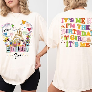 Disney I’m the Birthday Girl Shirt, Disney Castle Birthday T Shirt, Mickey And Friends Bday Party Gift Tee, Family Birthday Trip T-Shirt