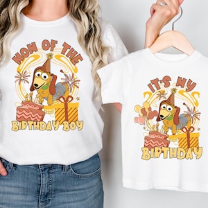It&#39;s My Birthday Slinky Dog Shirt, Toy Story Slinky Birthday Boy T-Shirt, Custom Disney Family Matching Tee, Disney Pixar Birthday Part Tees