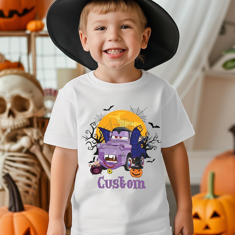 Tow Mater Halloween Shirt, Custom Disney Cars Horror T-Shirt, Disney Spooky Season Shirt, Trunk or Treat Kid Shirt, Halloween Party 2025 Tee